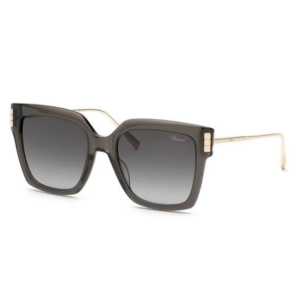 New! Chopard SCH353M 0840 Grey Ice Cube Women Sunglasses, Authentic main image 8